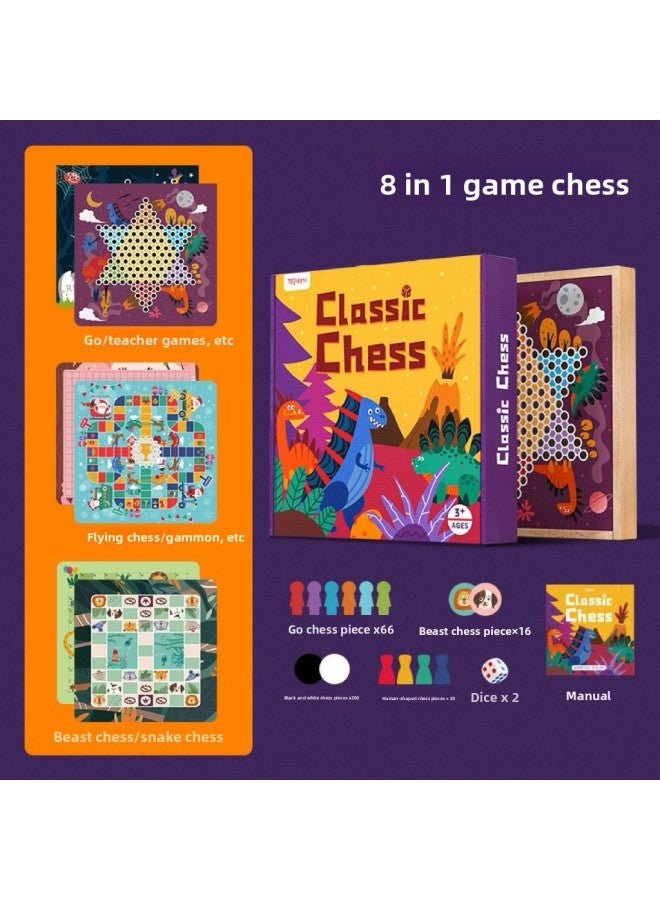 Children's Toys Wholesale Gobang Checkers Multifunctional Beast Game Chess Double-sided Game Chessboard Cold Shanghai